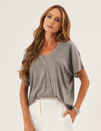 Blusa Transpassada Mescla