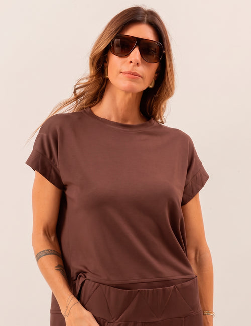 Blusa Mullet Eleonora Marrom