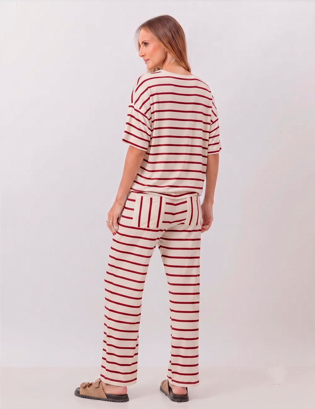 Conjunto Elisa Listras Vermelho