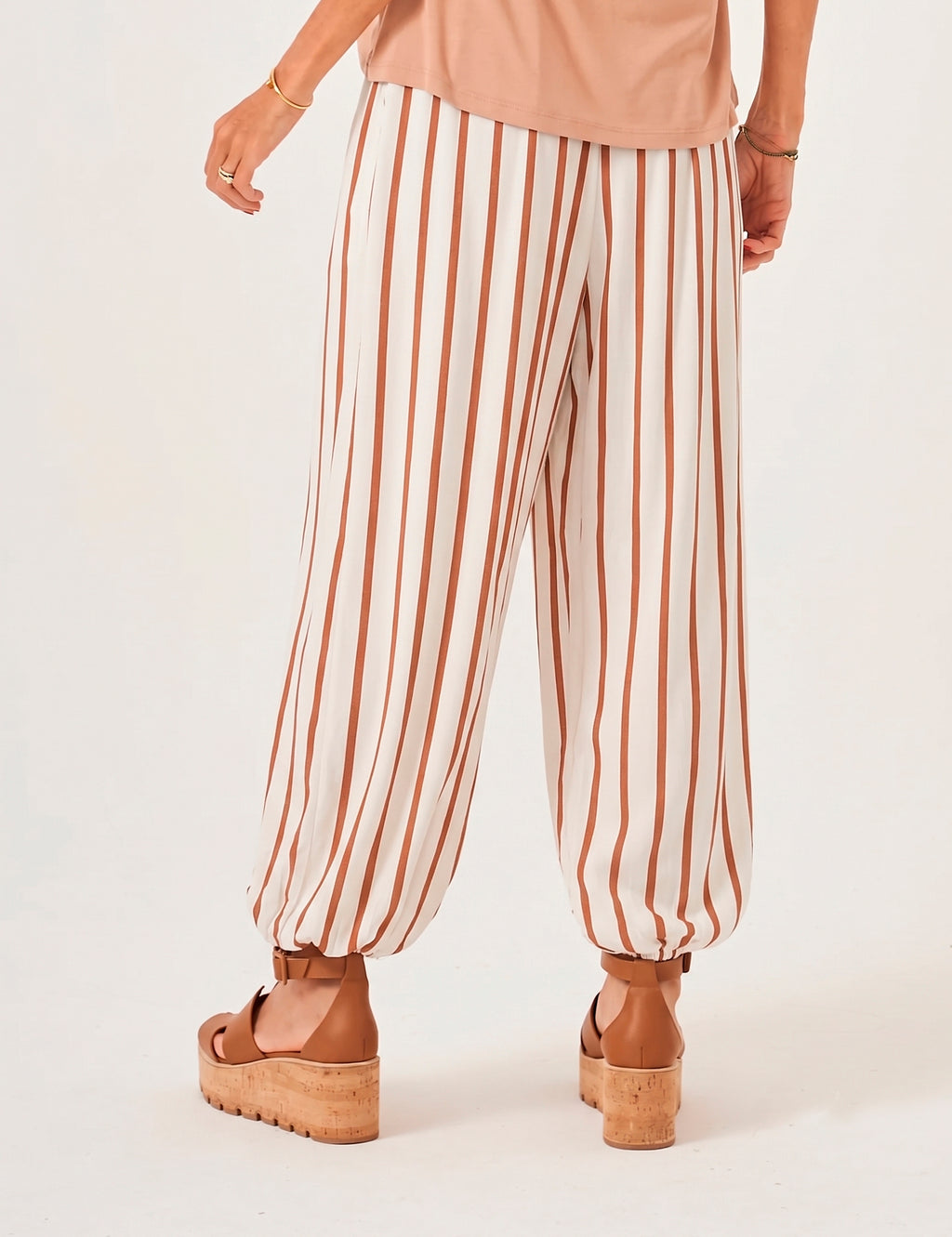 Calça Aladin Listras Marrom