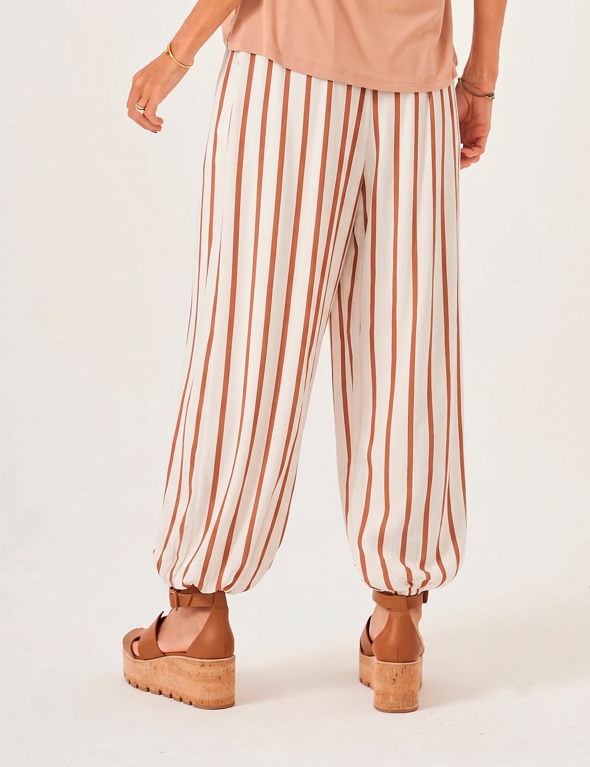 Calça Aladin Listras Marrom