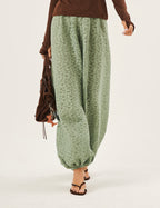 Calça Aladin Renda Verde Menta