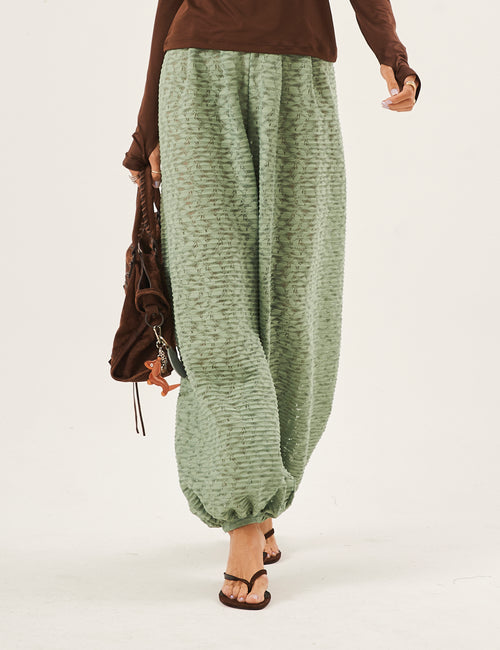 Calça Aladin Renda Verde Menta