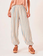 Calça Aladin Listras Azul Bebê