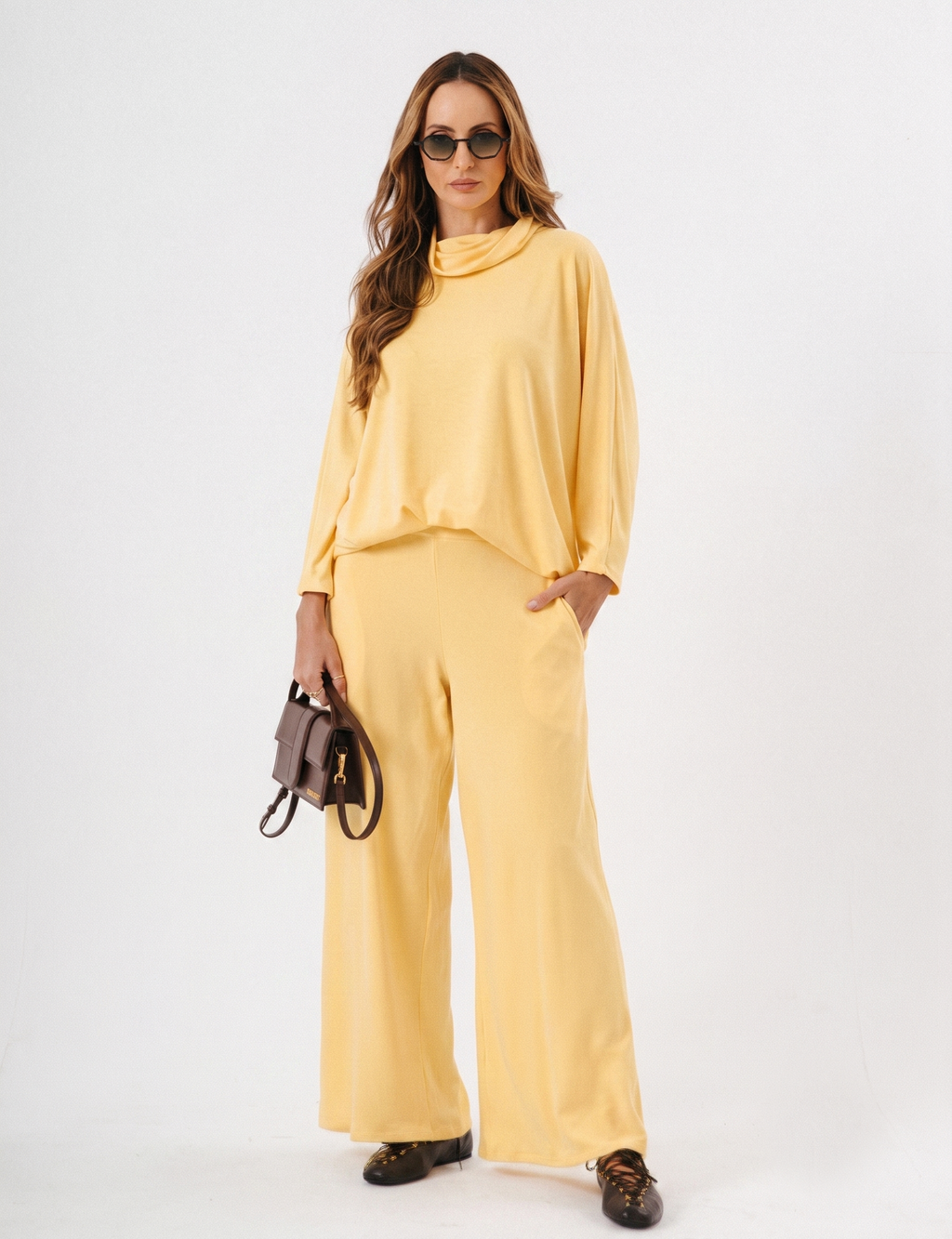 Conjunto Panamá Amarelo Manteiga