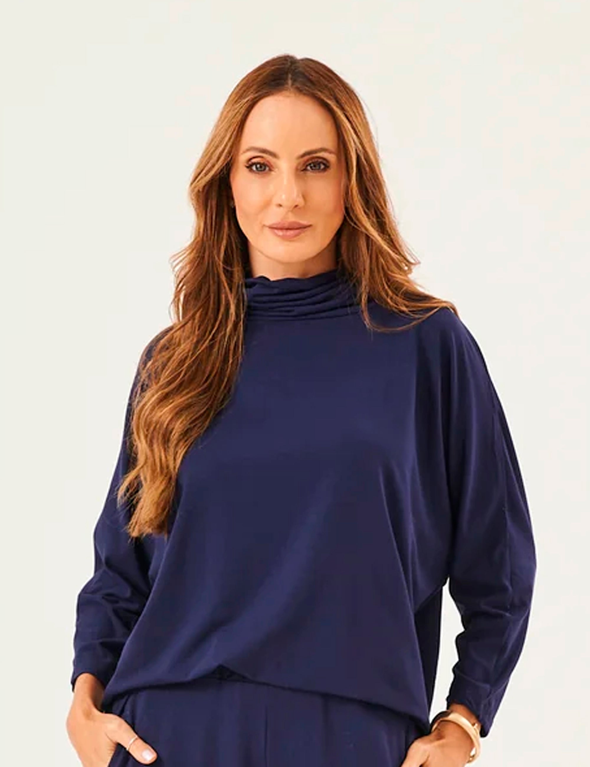 Blusa Panama Azul Marinho