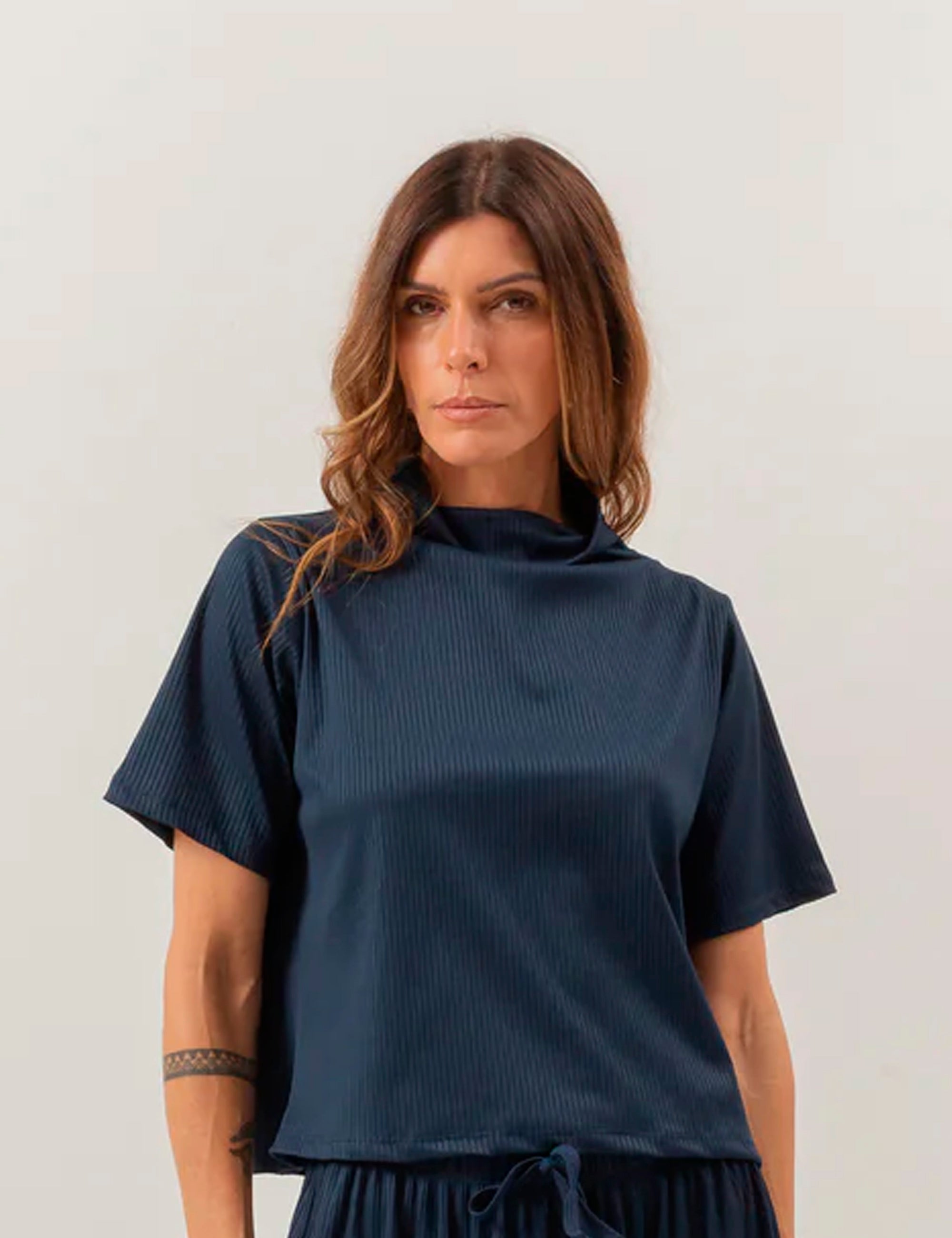 Blusa Monaco Azul Marinho