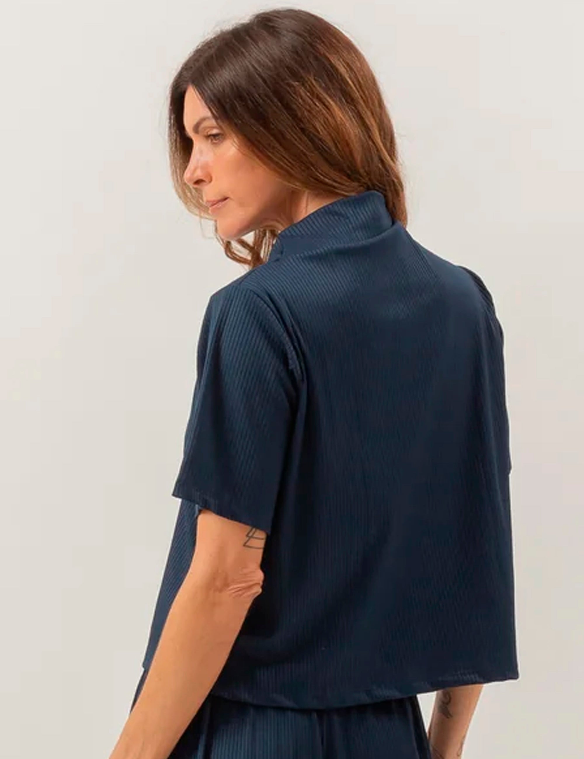 Blusa Monaco Azul Marinho