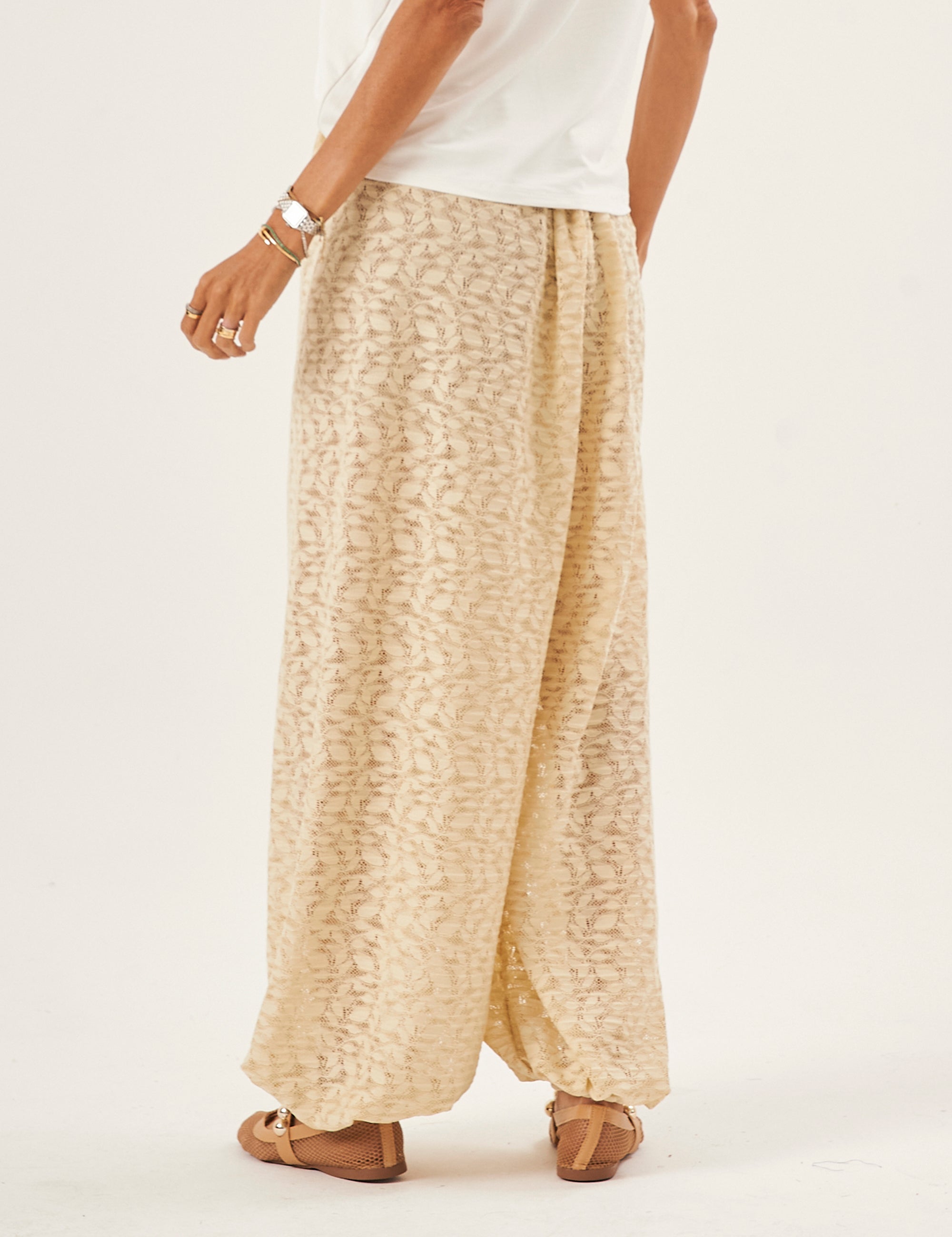 Calça Aladin Renda Off White