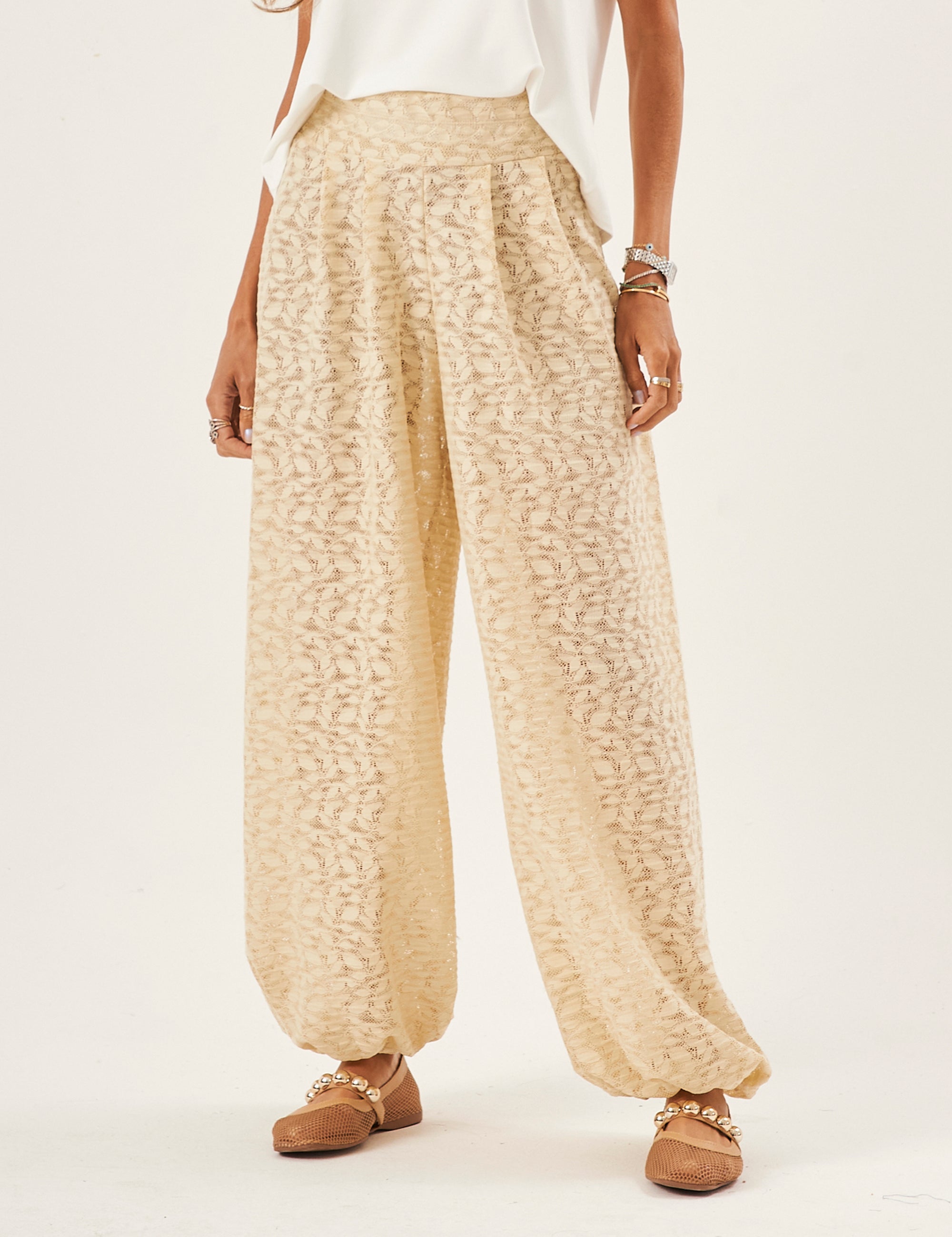 Calça Aladin Renda Off White