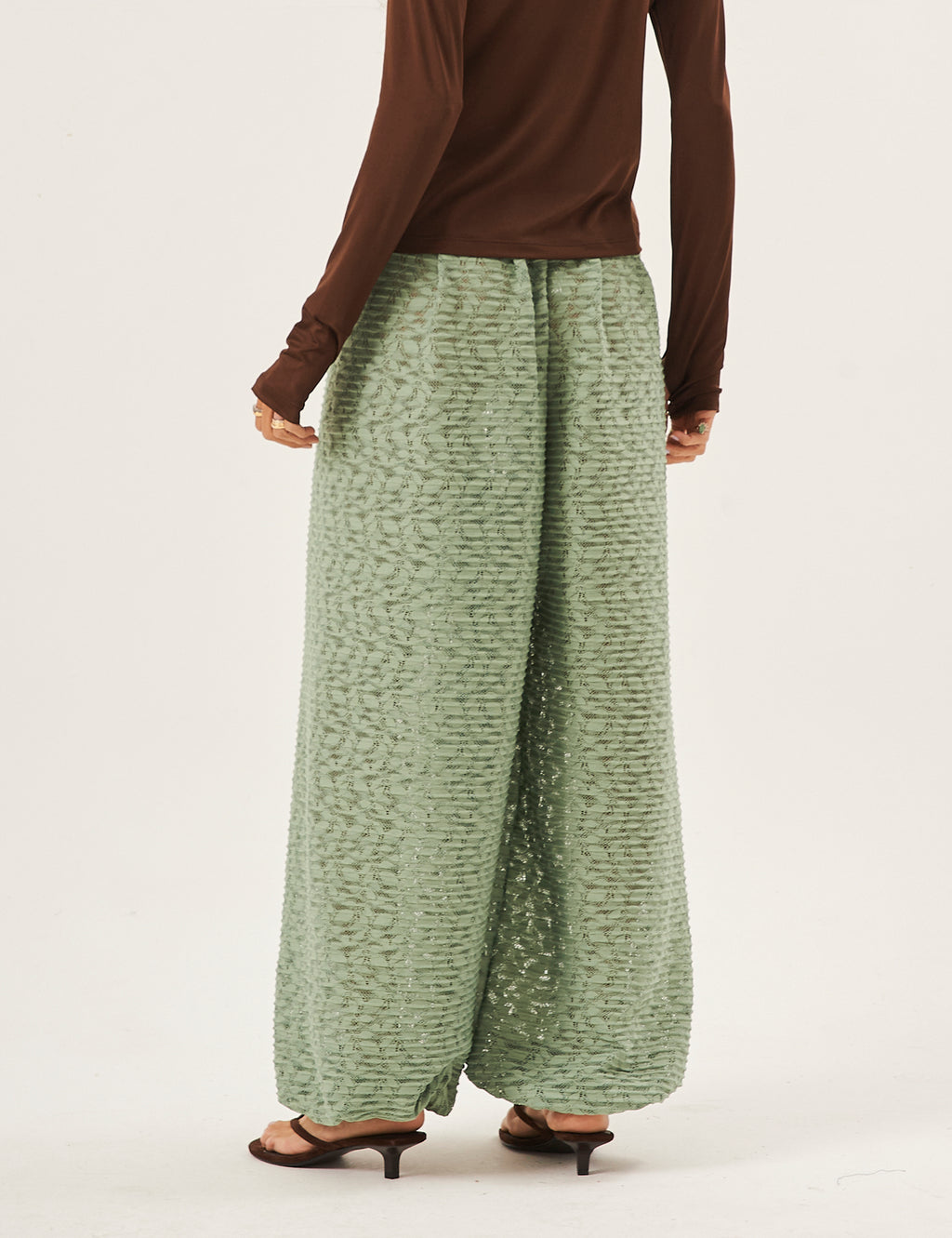 Calça Aladin Renda Verde Menta