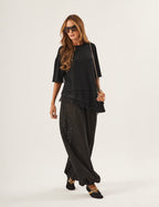 Conjunto Blusa Chiara e Calça Aladin Renda Preta