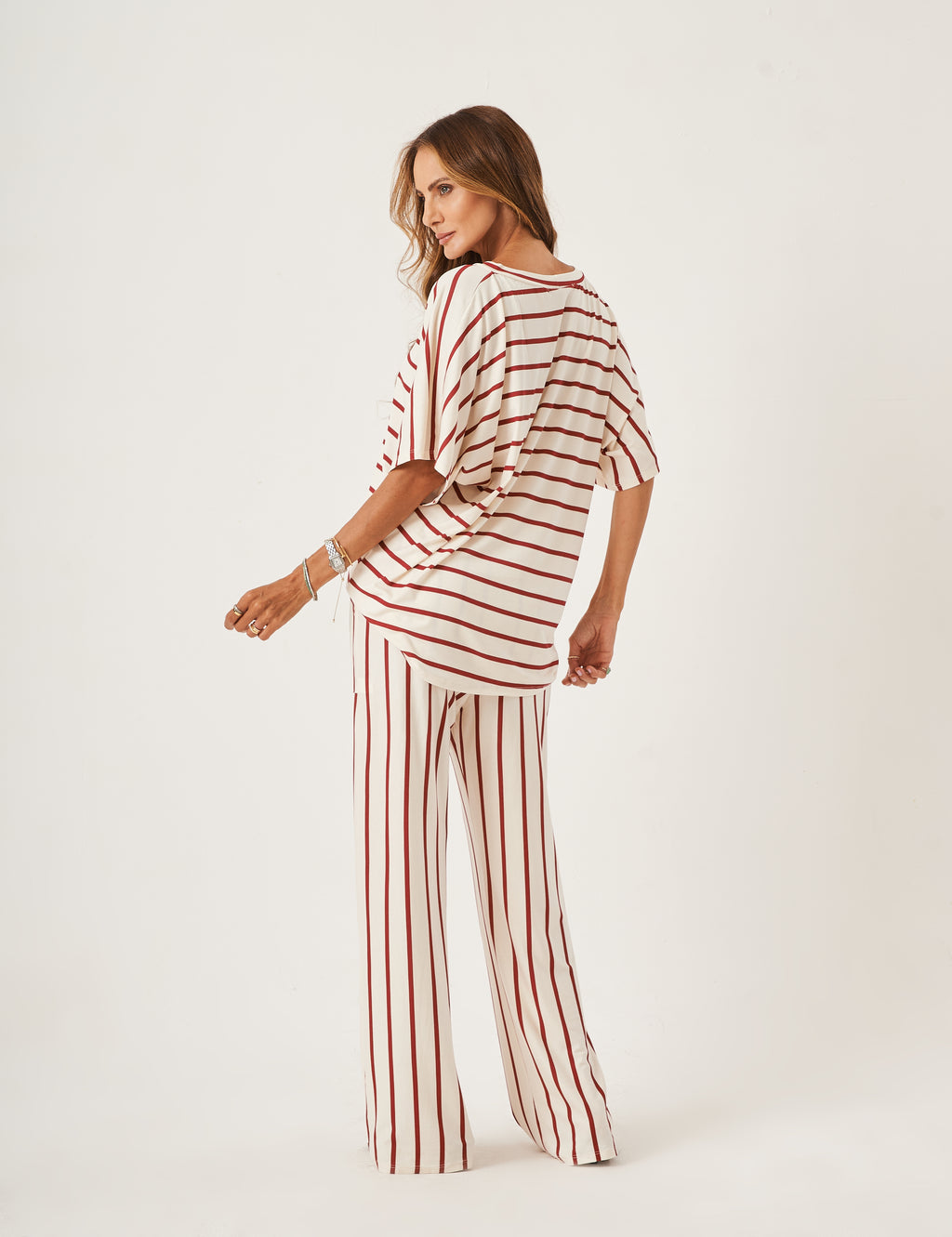 Conjunto Elisa Listras Vermelho