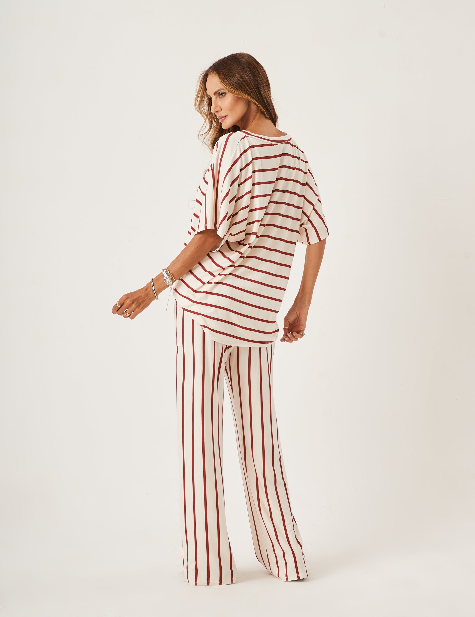 Conjunto Elisa Listras Vermelho