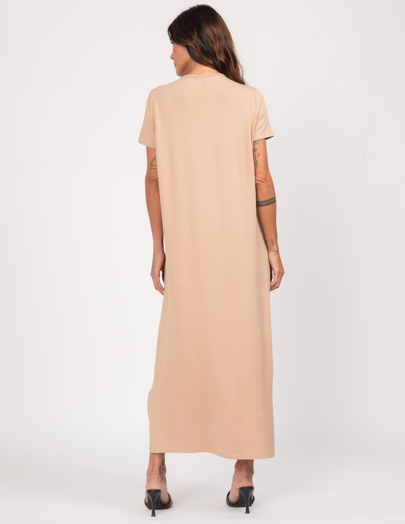 Vestido Paolla Bege