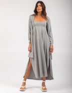 Vestido Luciana Mescla e Cardigan Mescla