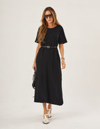 Vestido Olivia Linhas Preto