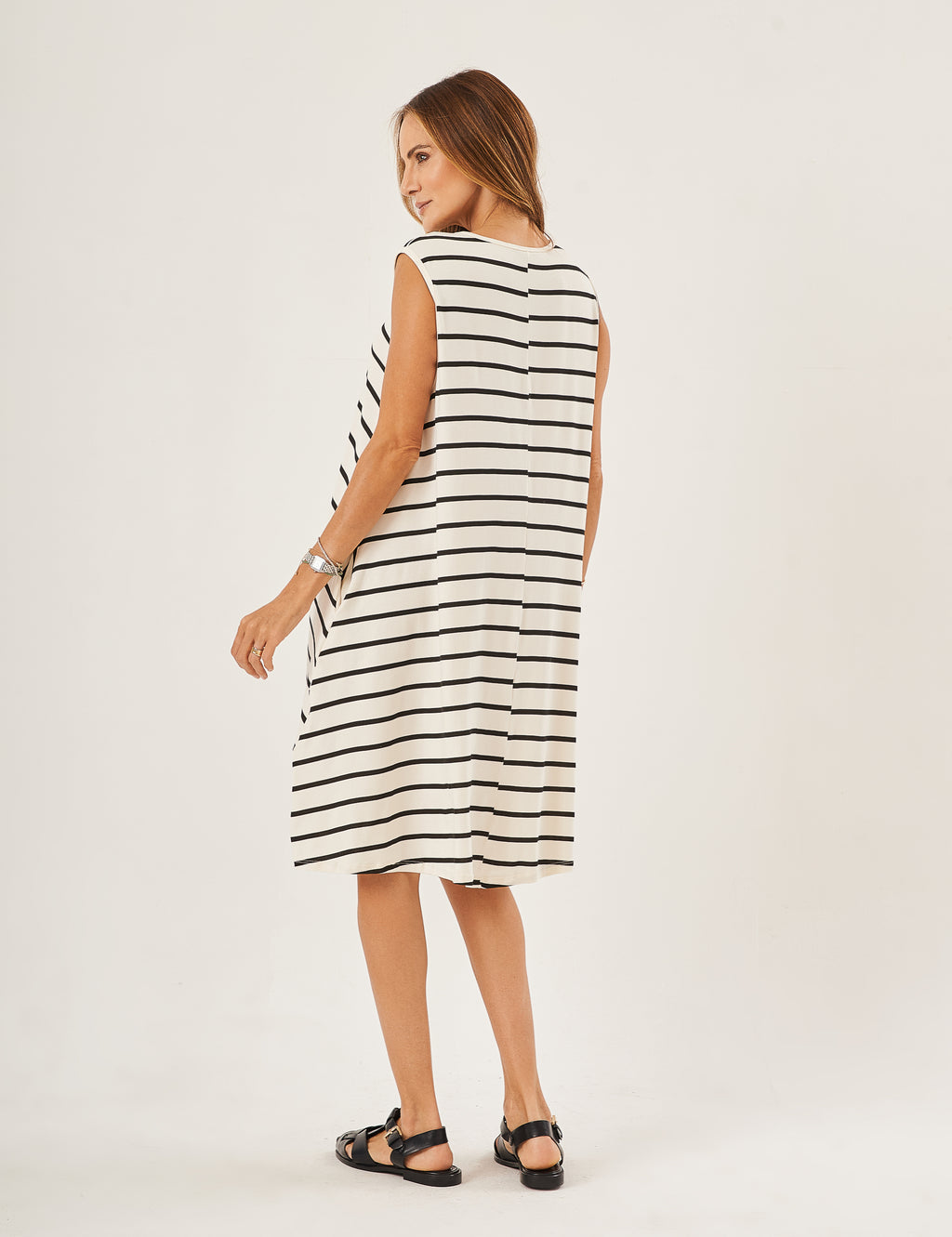 Vestido Liz Listras Pretas