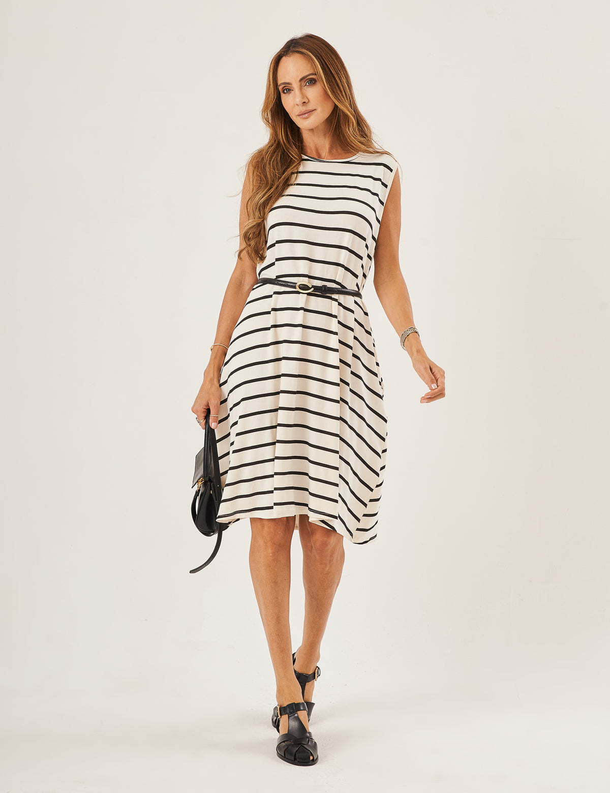 Vestido Liz Listras Pretas