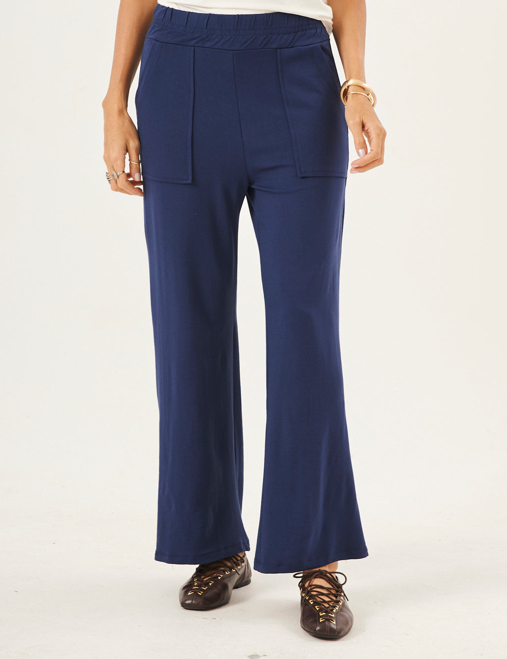 Calça Elisa Azul Marinho em Moletinho