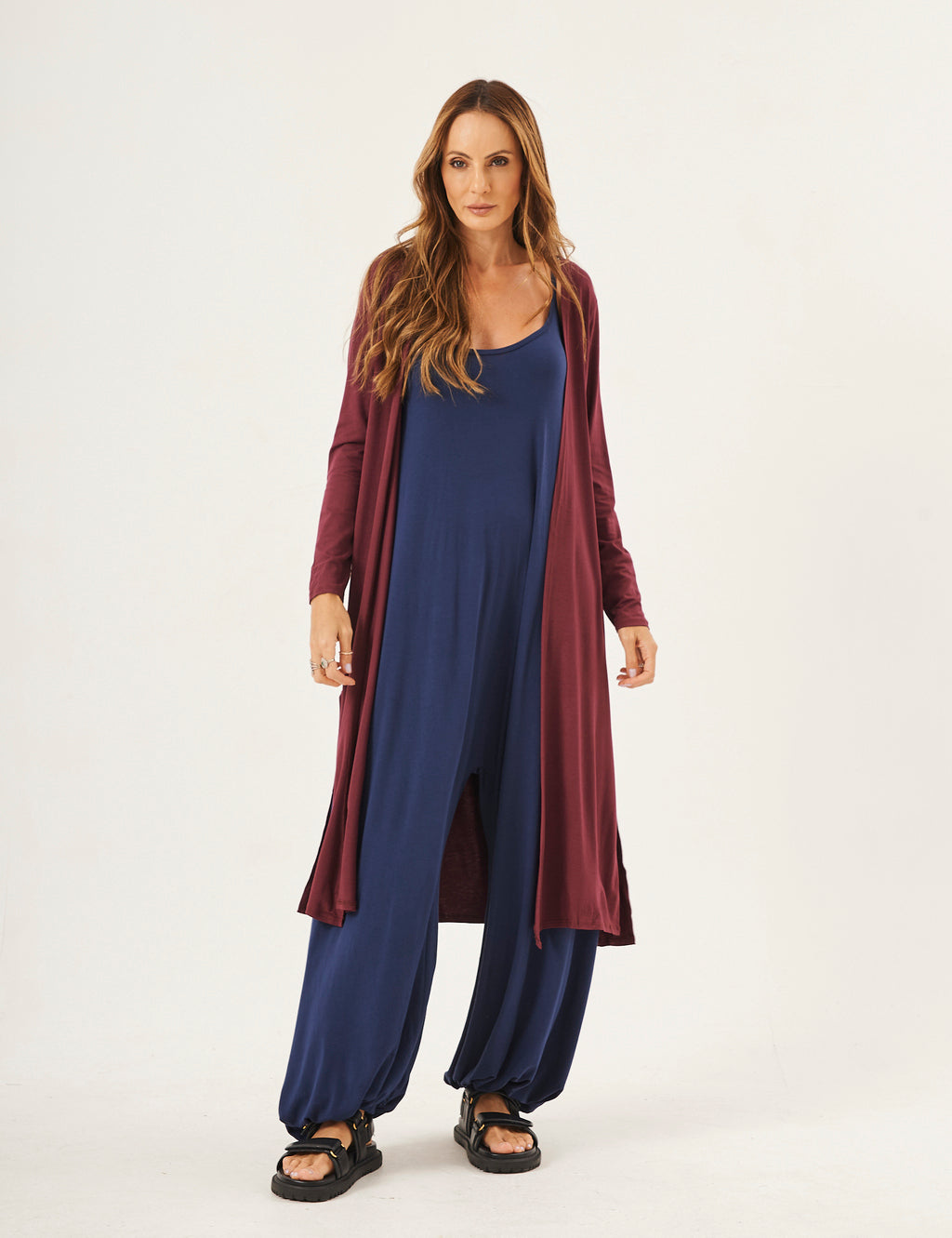 Cardigan com Fendas Sophie Malbec
