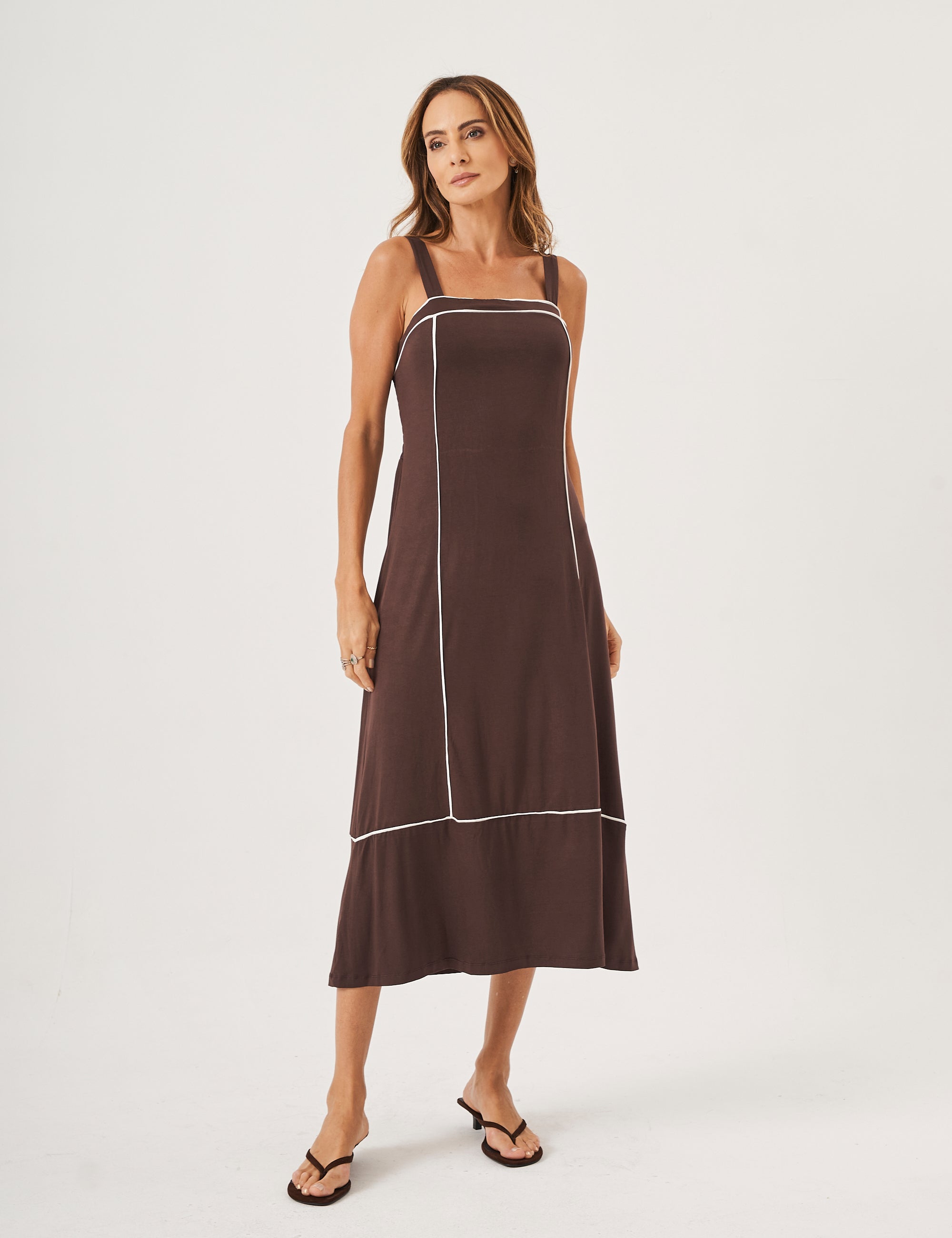 Vestido Antonella Marrom