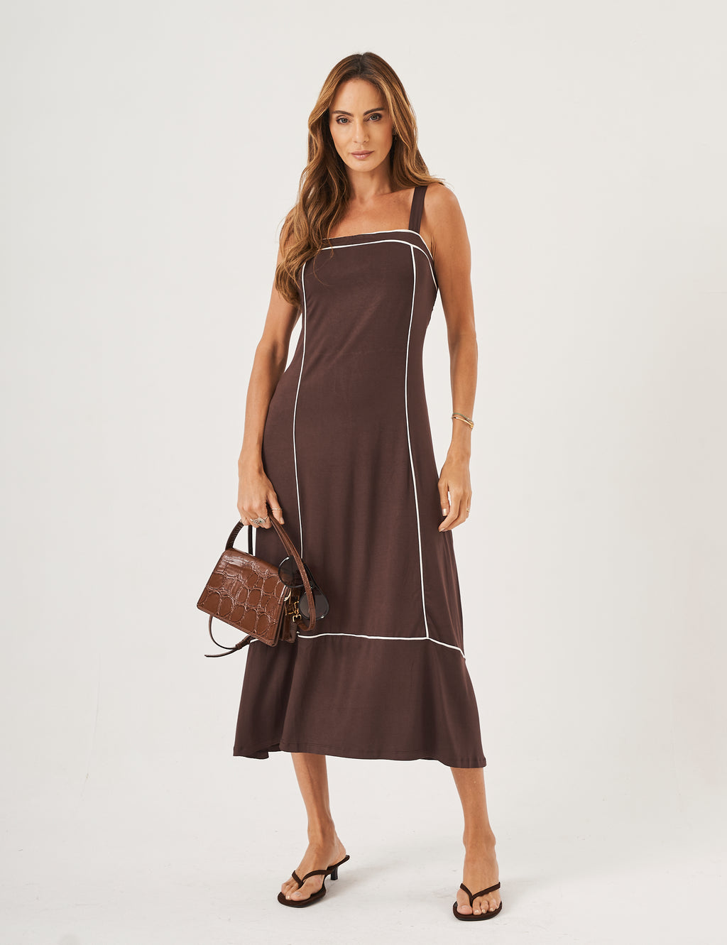 Vestido Antonella Marrom