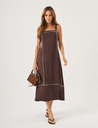 Vestido Antonella Marrom