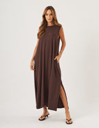 Vestido Longo Clara Marrom