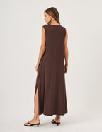 Vestido Longo Clara Marrom