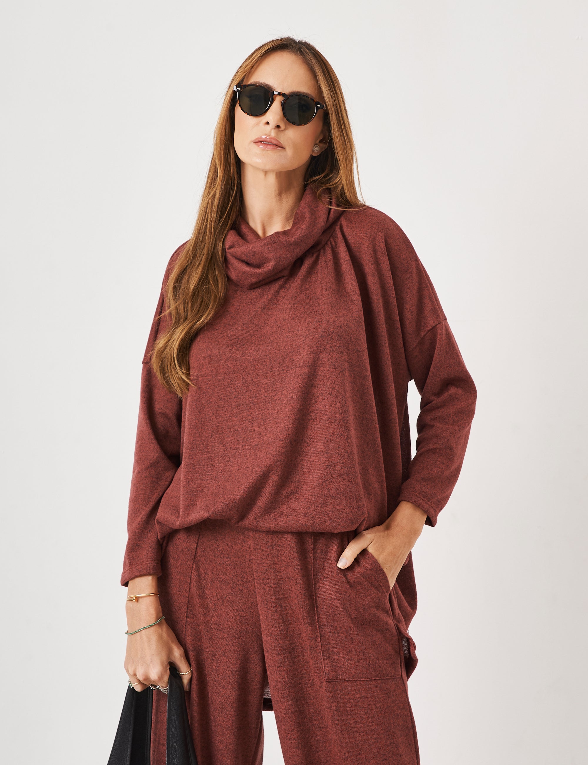 Conjunto Maya Bordô