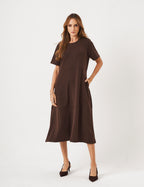 Vestido Olivia Linhas Marrom