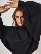 Poncho Tricot Preto