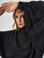 Poncho Tricot Preto