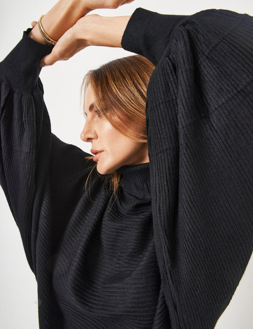 Poncho Tricot Preto