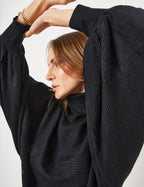 Poncho Tricot Preto