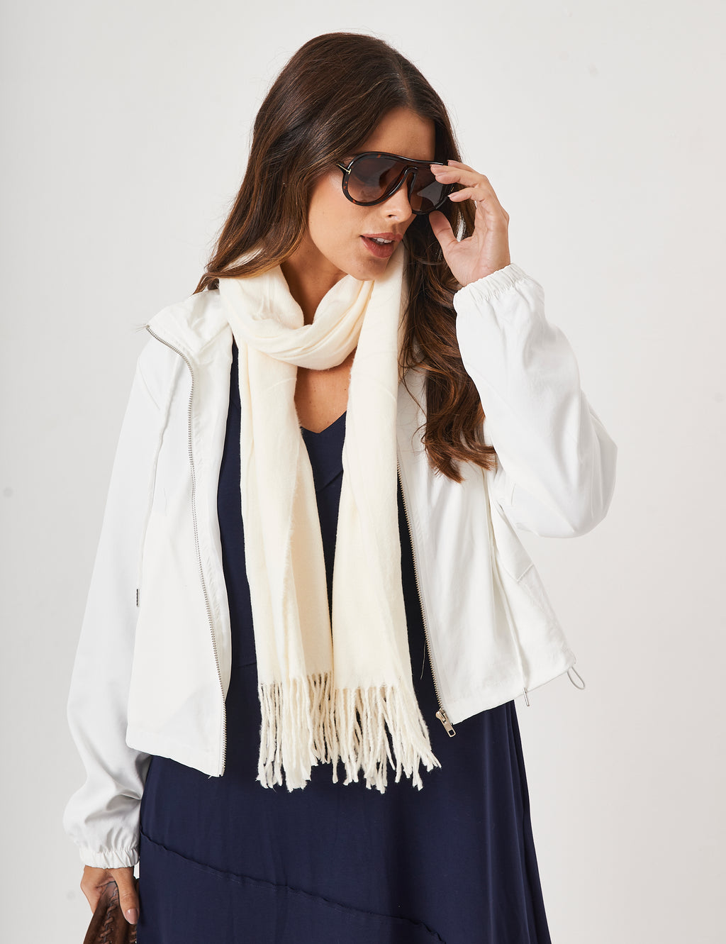 Jaqueta Corta Vento Off White