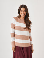 Blusa Tricô Duo Bege / Off White