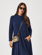 Vestido Fatima Azul Marinho