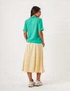 Conjunto Blusa Ravenna Verde e Saia Alessia Amarelo