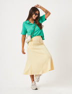 Conjunto Blusa Ravenna Verde e Saia Alessia Amarelo