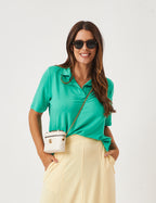 Conjunto Blusa Ravenna Verde e Saia Alessia Amarelo