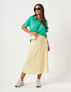 Conjunto Blusa Ravenna Verde e Saia Alessia Amarelo