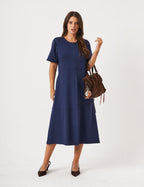 Vestido Olivia Linhas Azul Marinho
