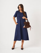 Vestido Olivia Linhas Azul Marinho