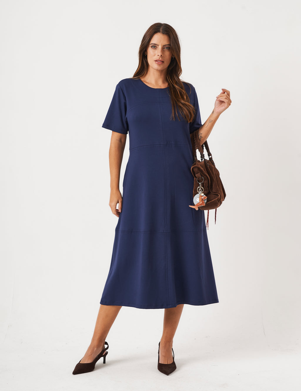 Vestido Olivia Linhas Azul Marinho