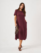 Vestido Linhas Olivia Malbec