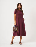 Vestido Linhas Olivia Malbec