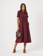 Vestido Linhas Olivia Malbec