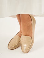 Mocassim Croco Bege
